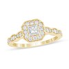 Thumbnail Image 0 of 1/2 CT. T.W. Princess-Cut Diamond Octagonal Frame Vintage-Style Engagement Ring in 10K Gold