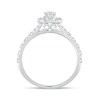 Thumbnail Image 3 of 1 CT. T.W. Oval Diamond Scallop Frame Vintage-Style Engagement Ring in 14K White Gold