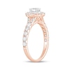 Thumbnail Image 2 of 1 CT. T.W. Oval Diamond Scallop Frame Vintage-Style Engagement Ring in 14K Rose Gold