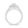 Thumbnail Image 3 of 1 CT. T.W. Oval Diamond Double Frame Vintage-Style Engagement Ring in 14K White Gold