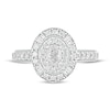 Thumbnail Image 4 of 1 CT. T.W. Oval Diamond Double Frame Vintage-Style Engagement Ring in 14K White Gold