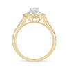 Thumbnail Image 3 of 1 CT. T.W. Oval Diamond Double Frame Vintage-Style Engagement Ring in 14K Gold