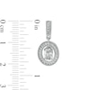 Thumbnail Image 4 of Oval White Lab-Created Sapphire Dangle Open Frame Vintage-Style Drop Pendant and Earrings Set in Sterling Silver