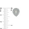 Thumbnail Image 4 of Pear-Shaped Lab-Created Opal and White Lab-Created Sapphire Double Frame Pendant and Earrings Set in Sterling Silver