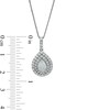 Thumbnail Image 5 of Pear-Shaped Lab-Created Opal and White Lab-Created Sapphire Double Frame Pendant and Earrings Set in Sterling Silver