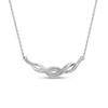 Thumbnail Image 1 of 1/5 CT. T.W. Diamond Double Row Twist Necklace in Sterling Silver