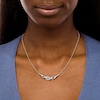 Thumbnail Image 2 of 1/5 CT. T.W. Diamond Double Row Twist Necklace in Sterling Silver