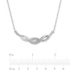Thumbnail Image 3 of 1/5 CT. T.W. Diamond Double Row Twist Necklace in Sterling Silver