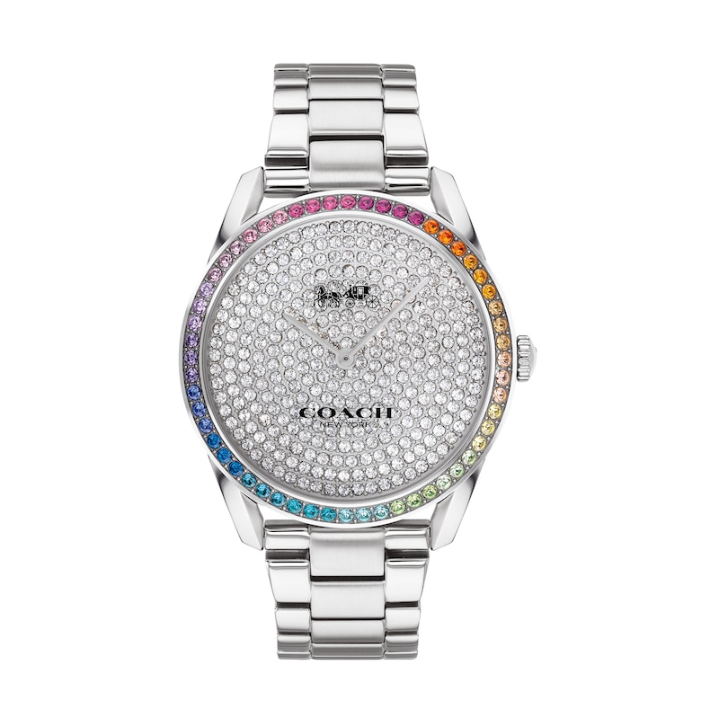 Ladies' Coach Preston Multi-Color Crystal Accent Watch with Silver-Tone Dial (Model: 14503658)