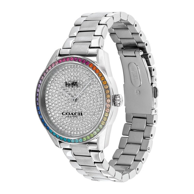 Ladies' Coach Preston Multi-Color Crystal Accent Watch with Silver-Tone Dial (Model: 14503658)