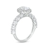 Thumbnail Image 3 of 2 CT. T.W. Certified Oval Diamond Frame Engagement Ring in 14K White Gold (I/SI2)