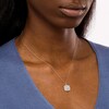 Thumbnail Image 2 of 1/2 CT. T.W. Cushion-Shaped Multi-Diamond Frame Pendant in 10K White Gold