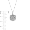 Thumbnail Image 3 of 1/2 CT. T.W. Cushion-Shaped Multi-Diamond Frame Pendant in 10K White Gold