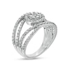 Thumbnail Image 3 of 1 CT. T.W. Multi-Diamond Crossover Ring in 10K White Gold