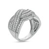 Thumbnail Image 3 of 1 CT. T.W. Diamond Vintage-Style Multi-Row Ring in Sterling Silver