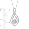 Thumbnail Image 3 of 1 CT. T.W. Composite Diamond Double Loop Pendant in Sterling Silver