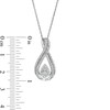 Thumbnail Image 3 of 1/2 CT. T.W. Pear-Shaped Multi-Diamond Double Row Pendant in 10K White Gold