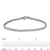 Thumbnail Image 4 of 1 CT. T.W. Diamond Twist Line Bracelet in 10K White Gold