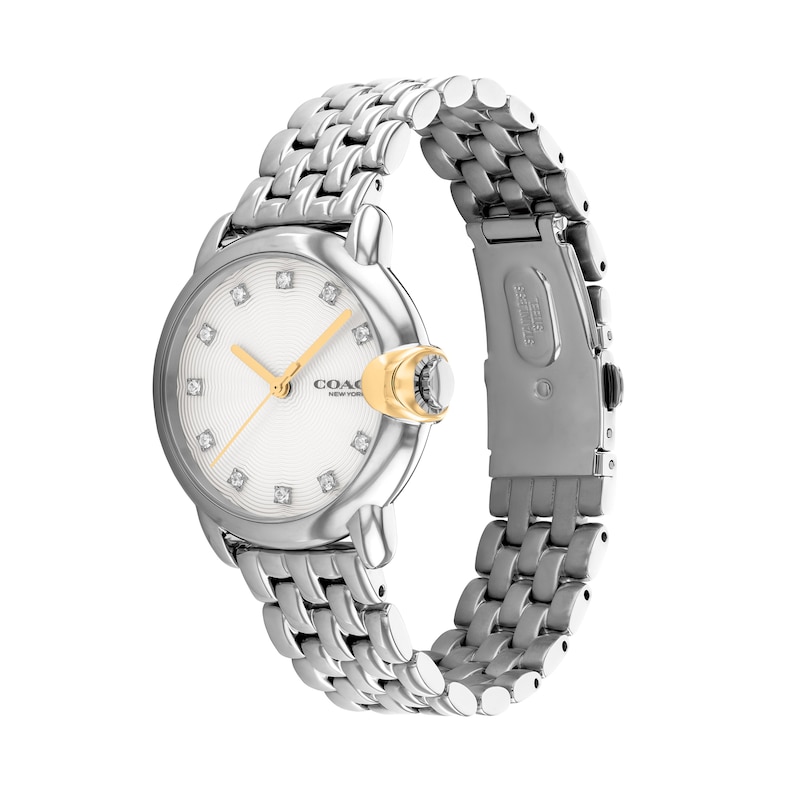 Ladies' Coach Arden Crystal Accent Two-Tone IP Watch with White Dial (Model: 14503818)