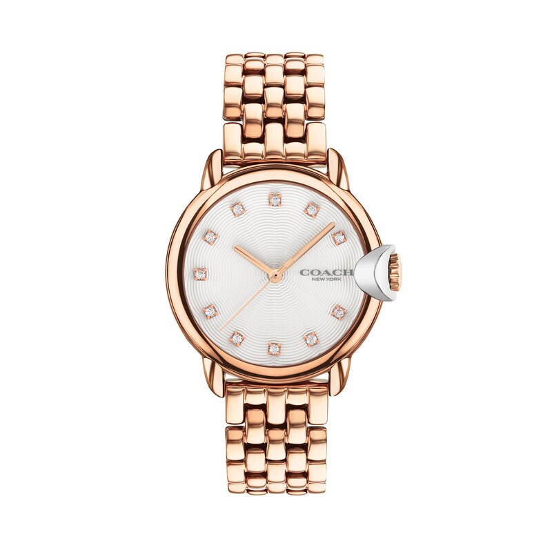 Ladies' Coach Arden Crystal Accent Two-Tone Watch with White Dial (Model: 14503820)