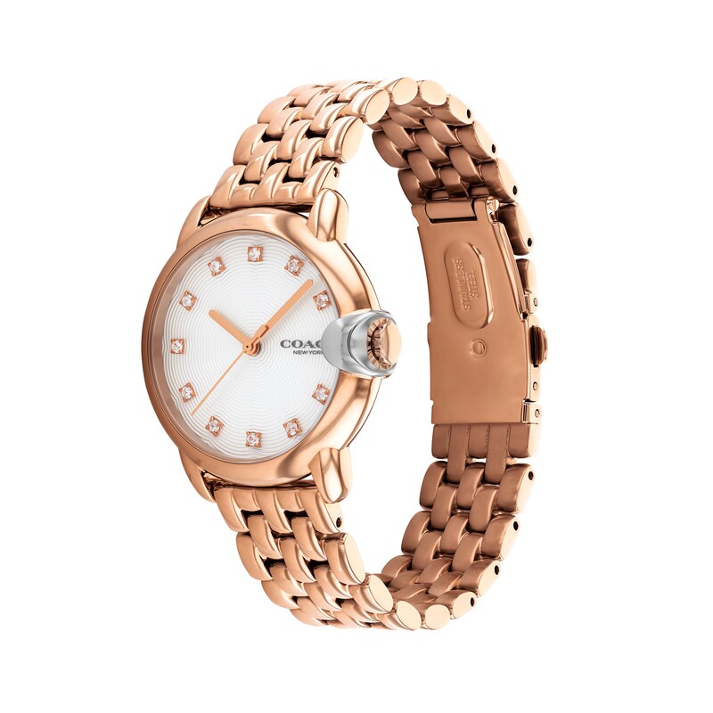 Ladies' Coach Arden Crystal Accent Two-Tone Watch with White Dial (Model: 14503820)