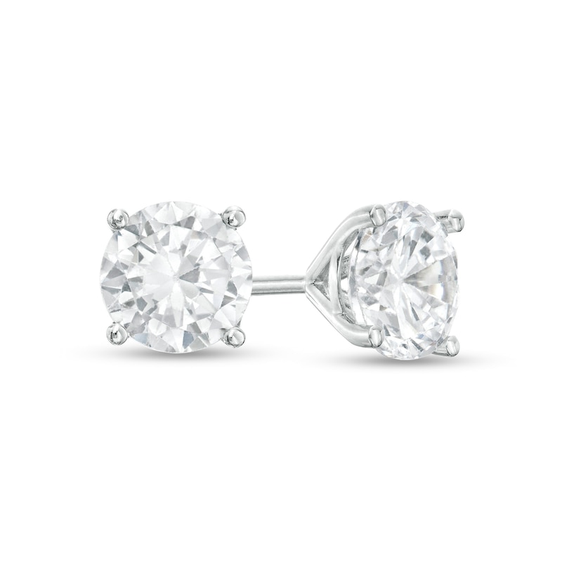 Main Image 1 of 1-1/4 CT. T.W. Diamond Solitaire Stud Earrings in 14K White Gold (J/I3)