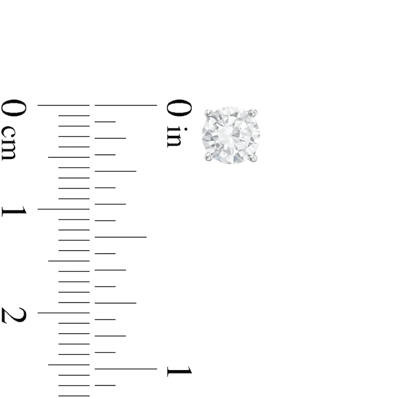 Main Image 3 of 1-1/4 CT. T.W. Diamond Solitaire Stud Earrings in 14K White Gold (J/I3)