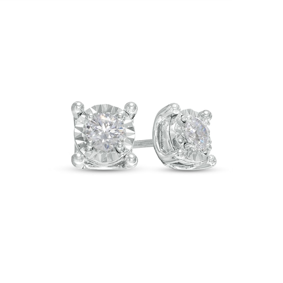 1/5 CT. T.w. Diamond Solitaire Cushion-Shaped Stud Earrings in Sterling Silver (J/I3)