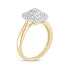 Thumbnail Image 2 of 1/3 CT. T.W. Composite Cushion-Shaped Diamond Double Frame Engagement Ring in 10K Gold