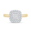 Thumbnail Image 4 of 1/3 CT. T.W. Composite Cushion-Shaped Diamond Double Frame Engagement Ring in 10K Gold