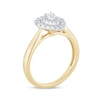 Thumbnail Image 2 of 1/3 CT. T.W. Composite Diamond Double Pear-Shaped Frame Engagement Ring in 14K Gold