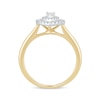 Thumbnail Image 3 of 1/3 CT. T.W. Composite Diamond Double Pear-Shaped Frame Engagement Ring in 14K Gold