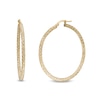 Thumbnail Image 1 of 40.0mm Diamond-Cut Tube Hoop Earrings in 10K Gold