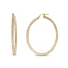 Thumbnail Image 0 of 40.0mm Diamond-Cut Tube Hoop Earrings in 10K Gold