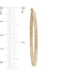 Thumbnail Image 3 of 40.0mm Diamond-Cut Tube Hoop Earrings in 10K Gold
