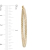 Thumbnail Image 2 of 40.0mm Diamond-Cut Tube Hoop Earrings in 10K Gold