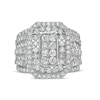 Thumbnail Image 4 of 2-1/5 CT. T.W. Composite Diamond Double Octagonal Frame Multi-Row Three Piece Bridal Set in 10K White Gold