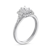Thumbnail Image 2 of Vera Wang Love Collection 5/8 CT. T.W. Emerald-Cut Diamond Double Frame Engagement Ring in 14K White Gold