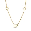 Thumbnail Image 0 of Diamond-Cut Graduated Interlocking Circles Station Necklace in 10K Gold