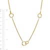 Thumbnail Image 3 of Diamond-Cut Graduated Interlocking Circles Station Necklace in 10K Gold