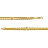 Thumbnail Image 3 of Diamond-Cut Bead and Twisted Link Alternating Station Double Strand Bracelet in 10K Gold - 7.5"