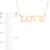 Thumbnail Image 3 of Polished "LOVE" Necklace in 10K Gold - 16"