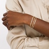 Thumbnail Image 1 of Curb, Herringbone and Paper Clip Link Chain Bracelet Set in Hollow 10K Gold - 7.5"