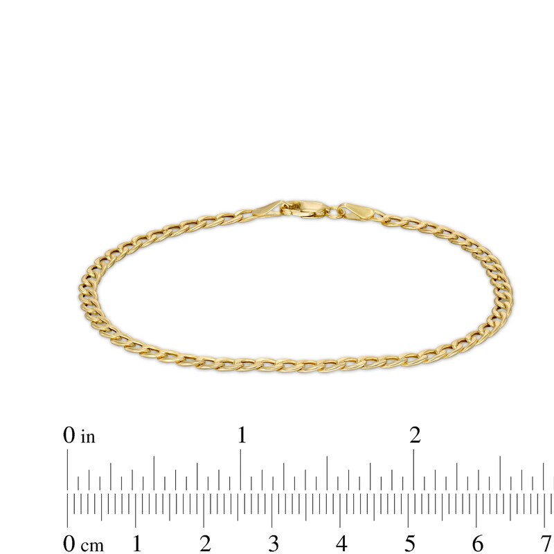 Curb, Herringbone and Paper Clip Link Chain Bracelet Set in Hollow 10K Gold - 7.5"