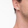 Thumbnail Image 2 of 1/4 CT. T.W. Cushion Composite Diamond Frame with Ornate Four-Corner Accents Stud Earrings in 10K Gold