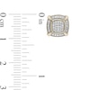 Thumbnail Image 3 of 1/4 CT. T.W. Cushion Composite Diamond Frame with Ornate Four-Corner Accents Stud Earrings in 10K Gold