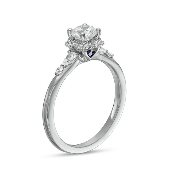 Vera Wang Love Collection 3/4 CT. T.w. Diamond Clover-Shaped Frame Engagement Ring in 14K White Gold