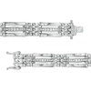 Thumbnail Image 3 of 1 CT. T.W. Diamond Triple Row Rectangle and Brick Pattern Alternating Link Bracelet in 10K White Gold - 8.25"