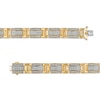 Thumbnail Image 3 of Men's 3 CT. T.W. Diamond Multi-Row Layered Link Bracelet in 10K Gold