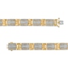 Thumbnail Image 2 of Men's 3 CT. T.W. Diamond Multi-Row Layered Link Bracelet in 10K Gold